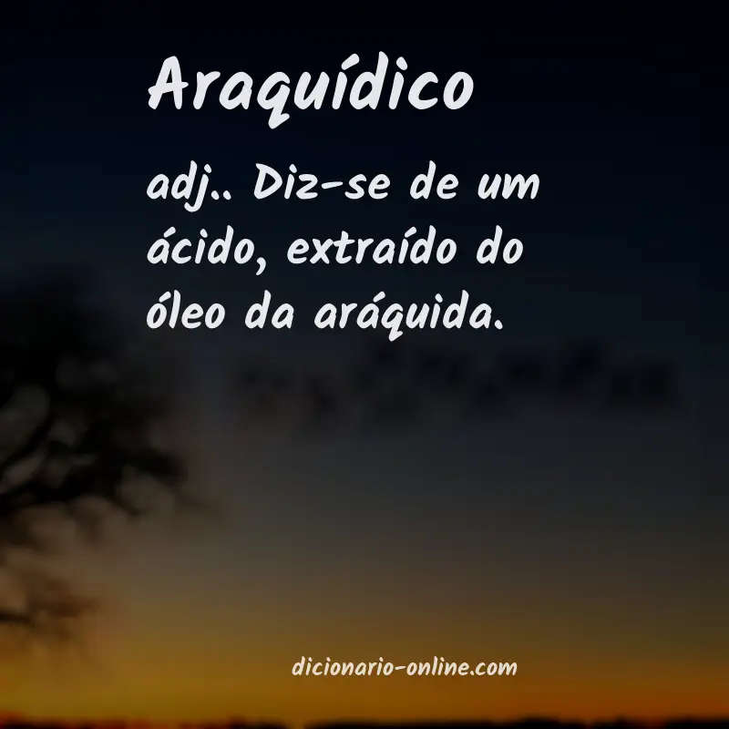 Significado de araquídico