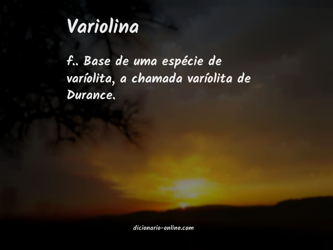 Significado de variolina