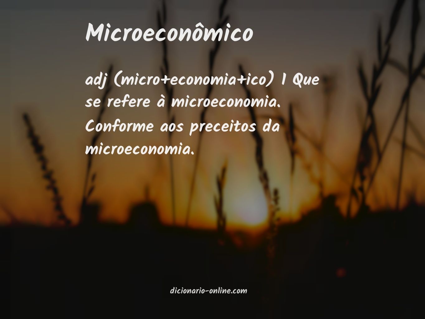 Significado de microeconômico