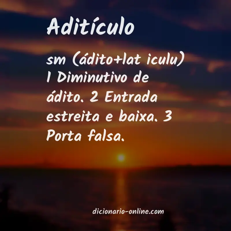 Significado de aditículo