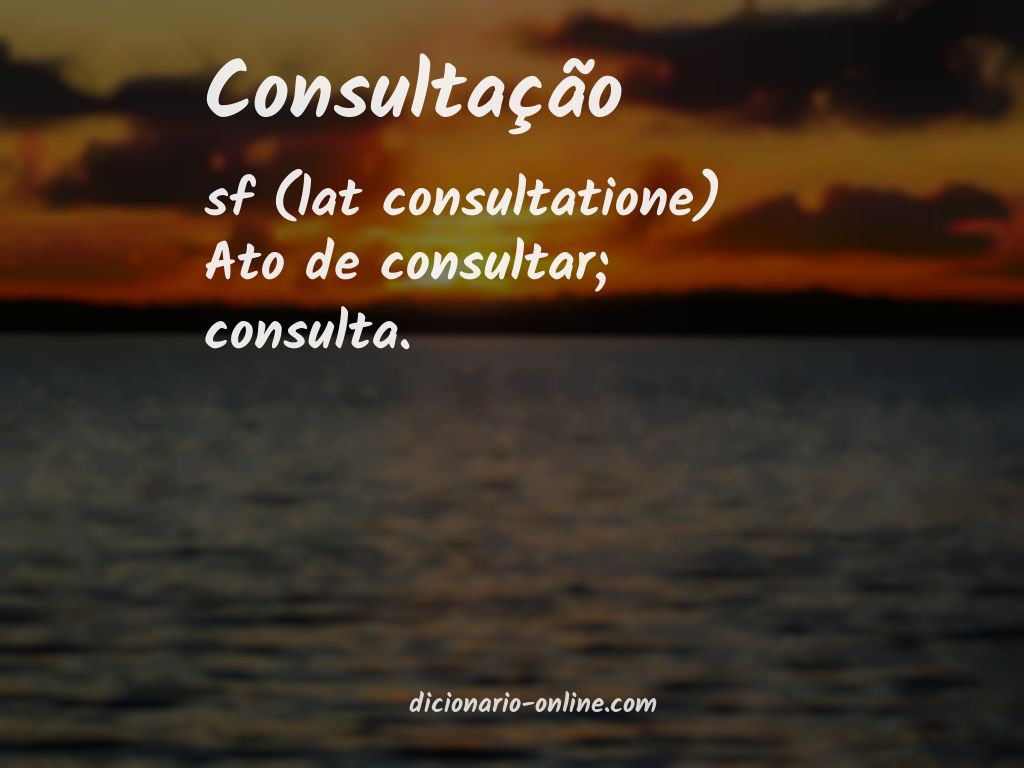 Significado de consultação