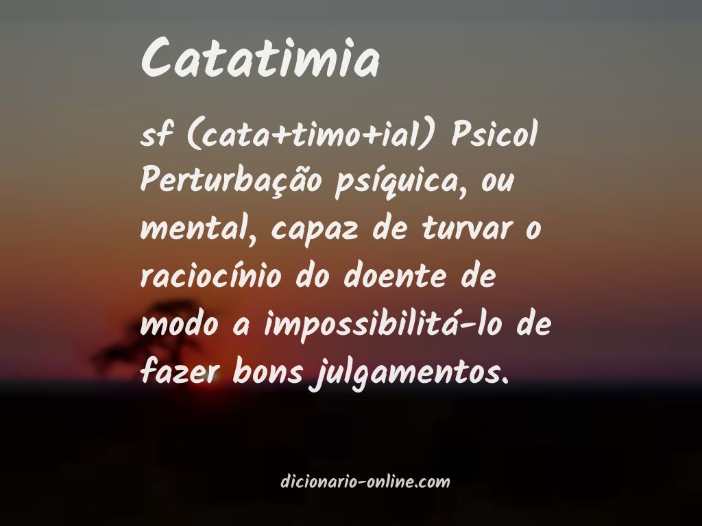 Significado de catatimia