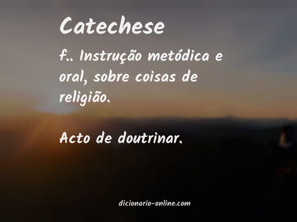 Significado de catechese