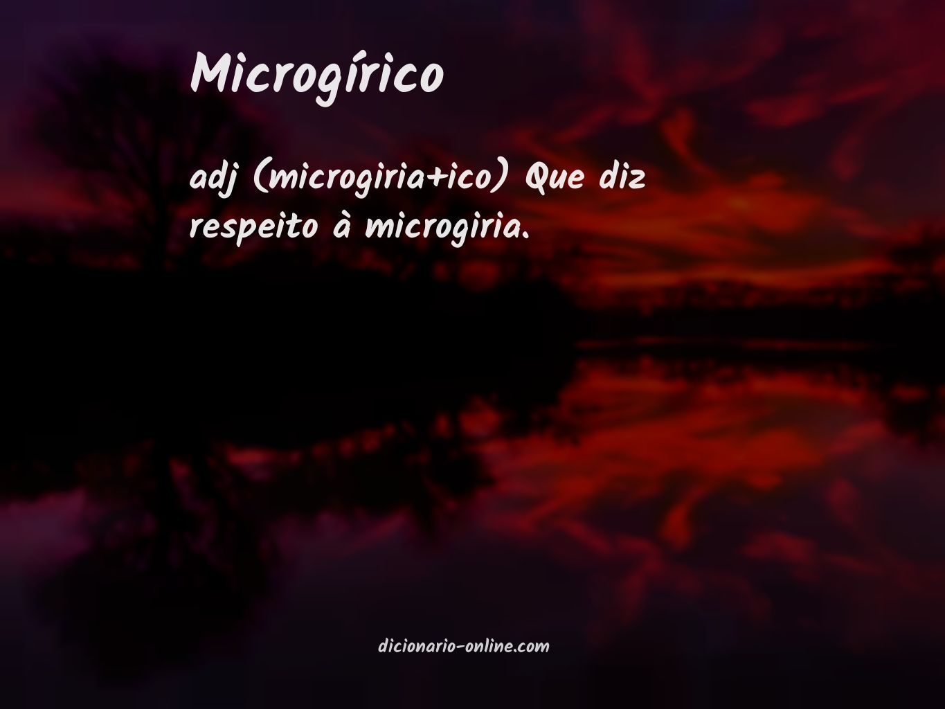 Significado de microgírico