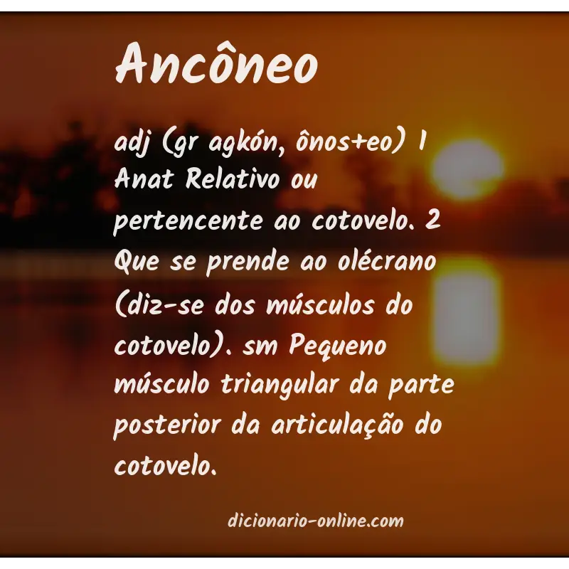 Significado de ancôneo