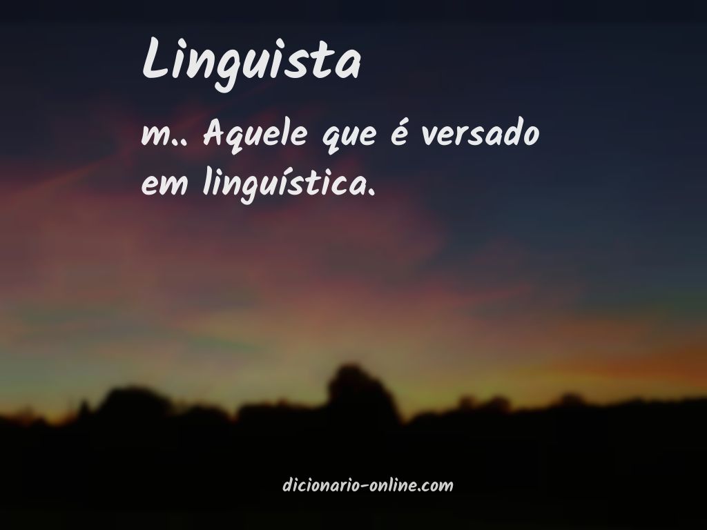 Significado de linguista