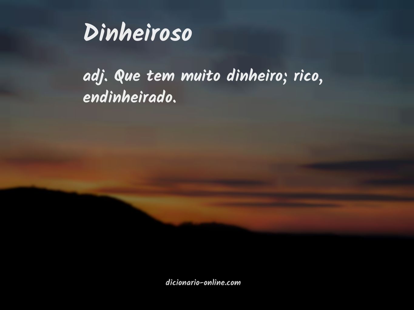 Significado de dinheiroso