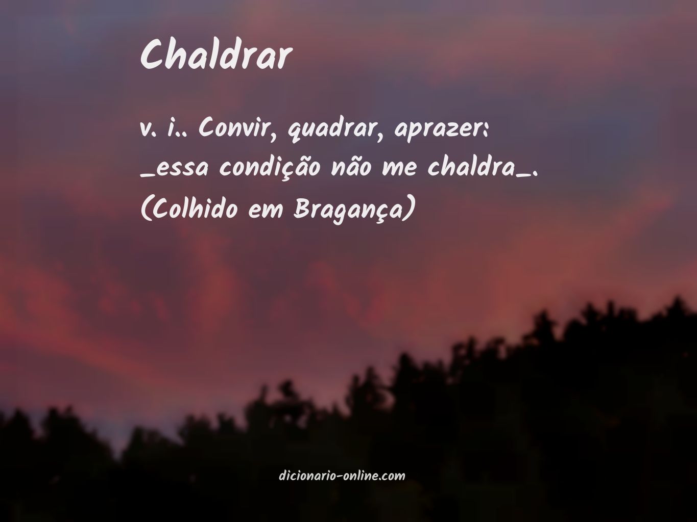 Significado de chaldrar