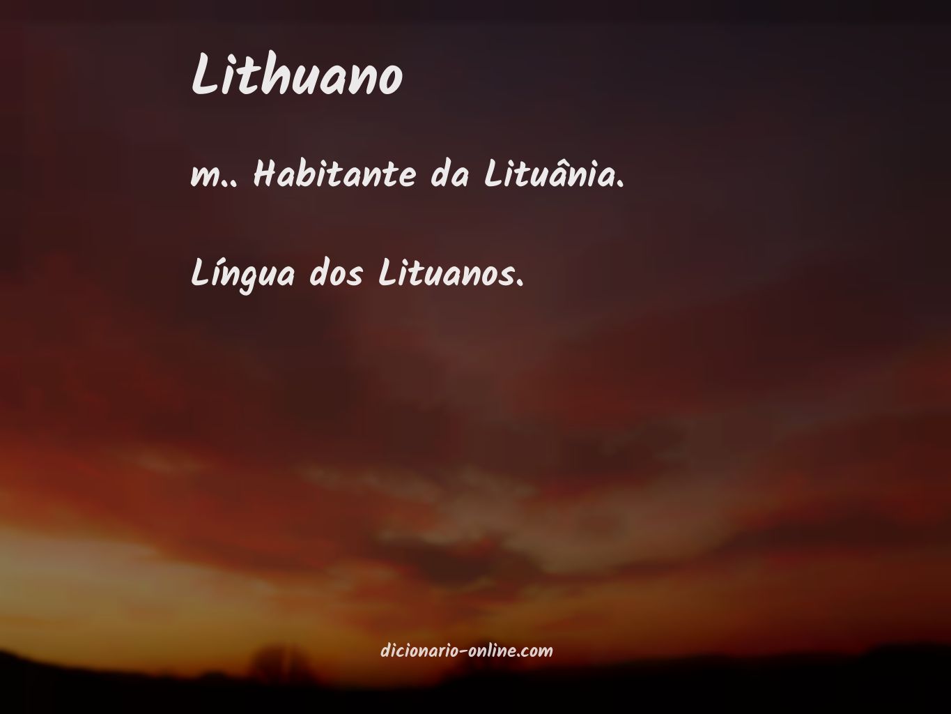 Significado de lithuano