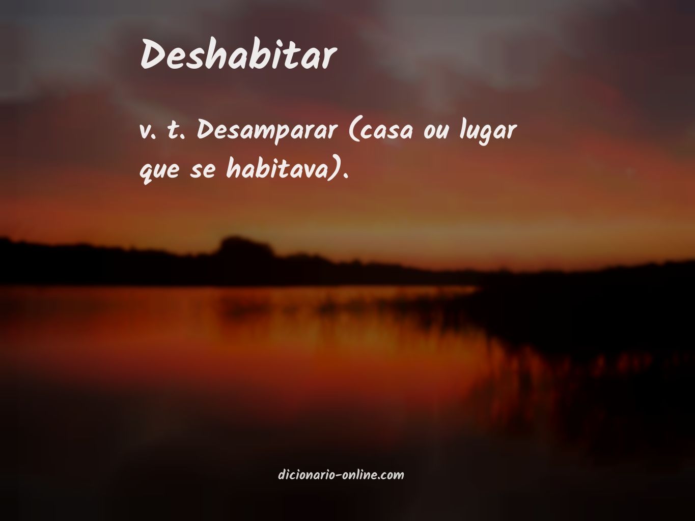 Significado de deshabitar