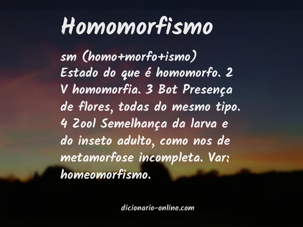 Significado de homomorfismo