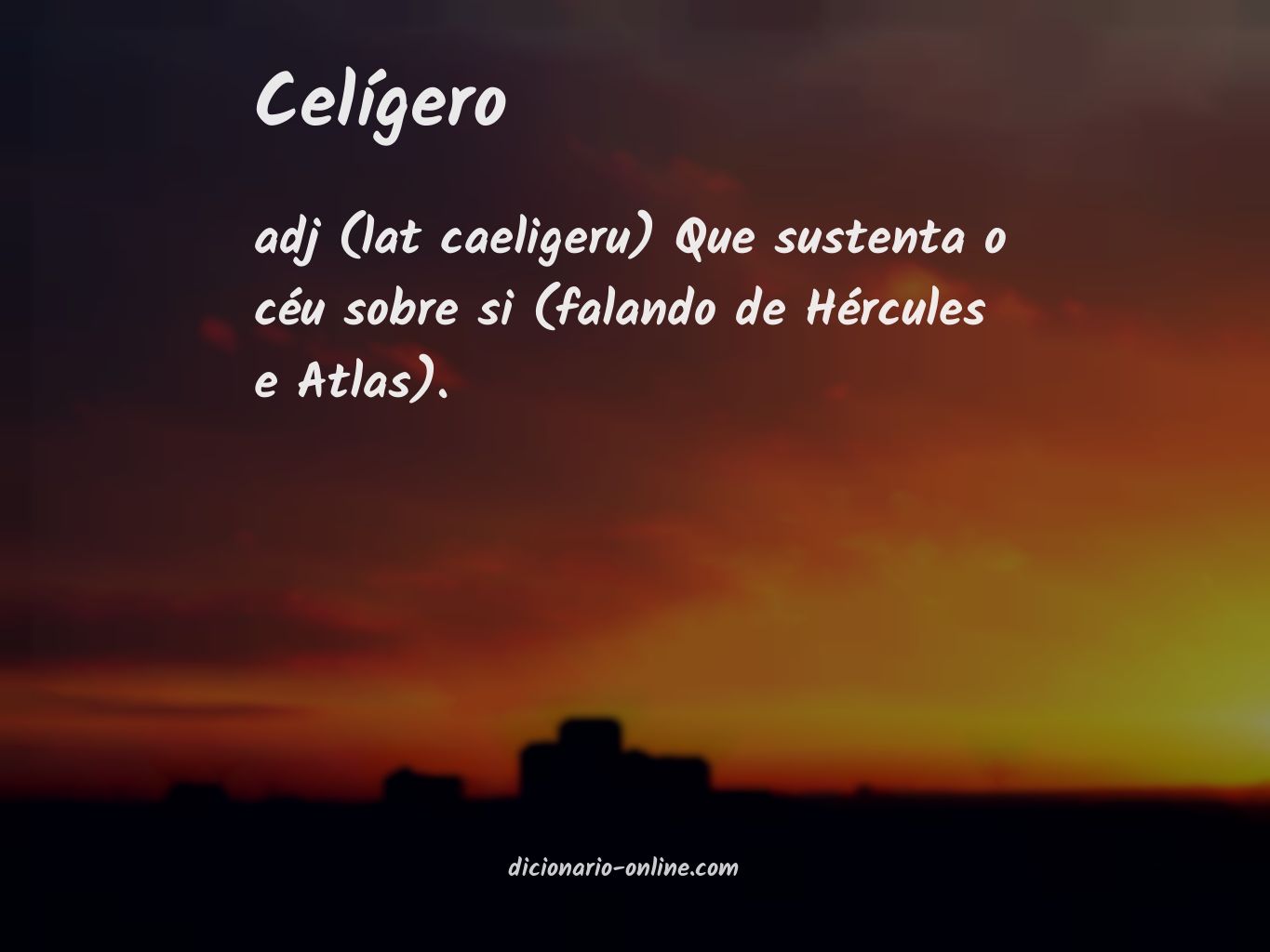 Significado de celígero