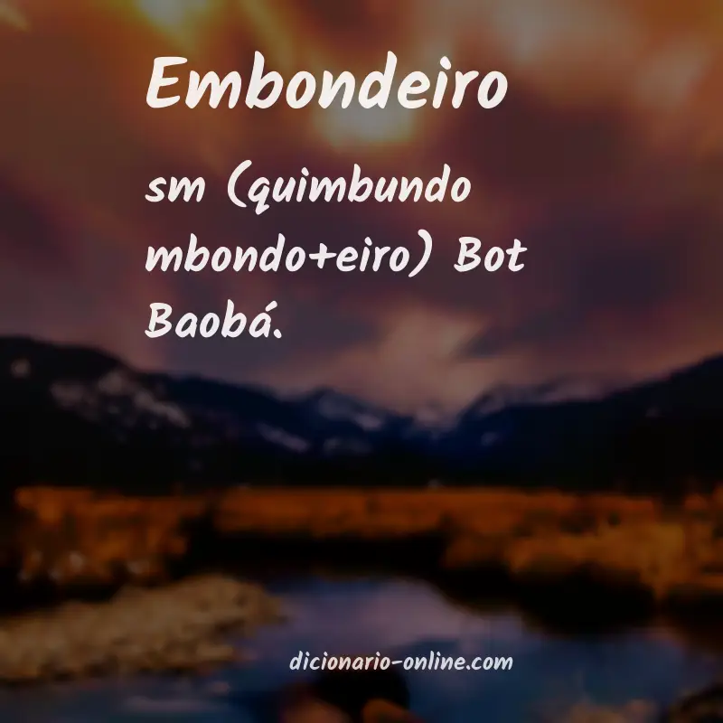 Significado de embondeiro