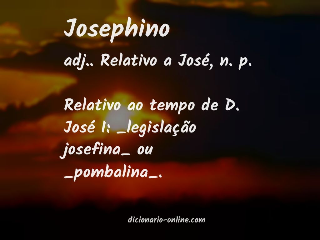 Significado de josephino