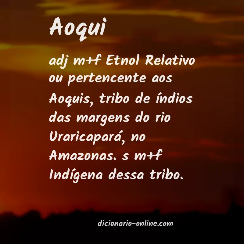 Significado de aoqui