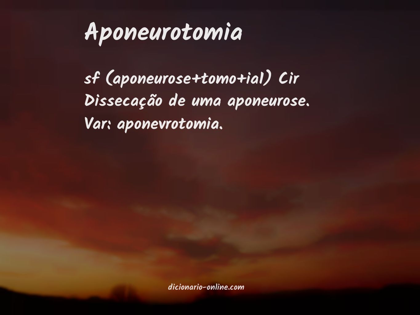 Significado de aponeurotomia