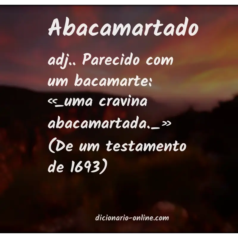Significado de abacamartado