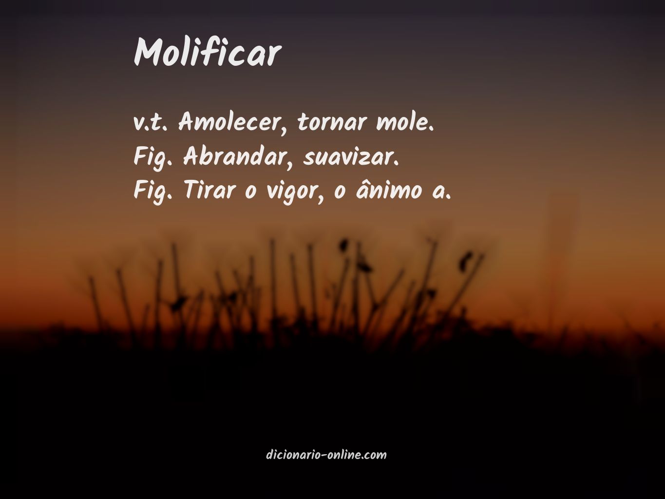 Significado de molificar