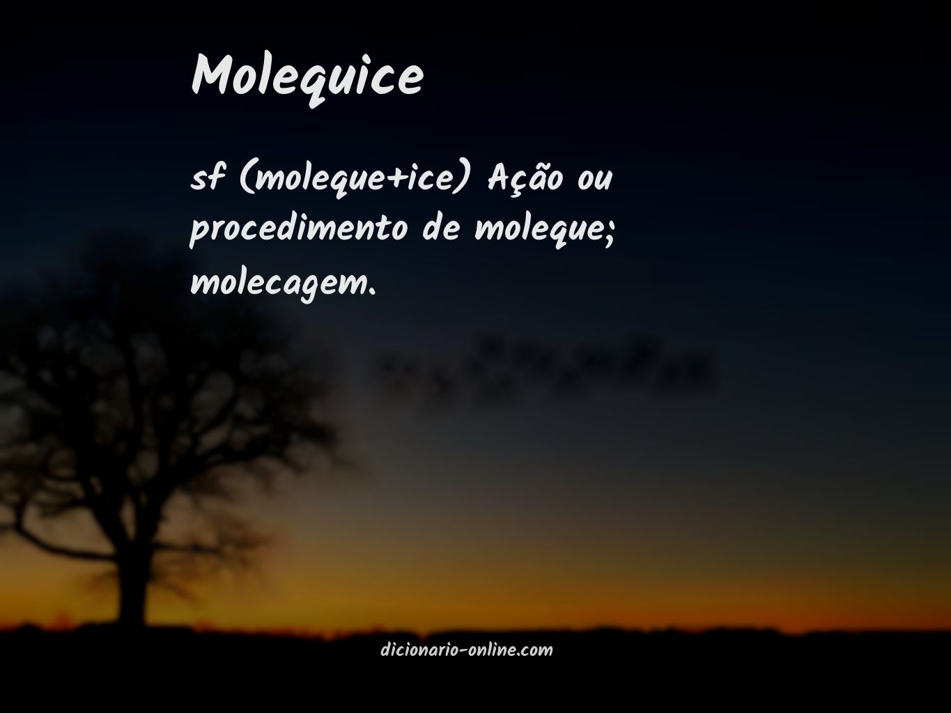 Significado de molequice