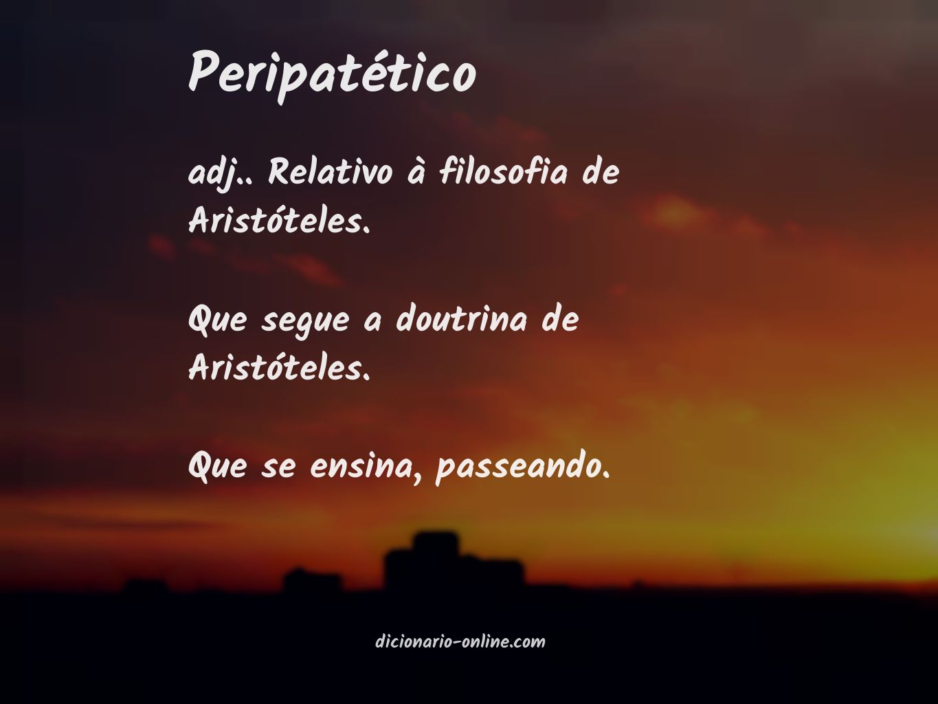 Significado de peripatético