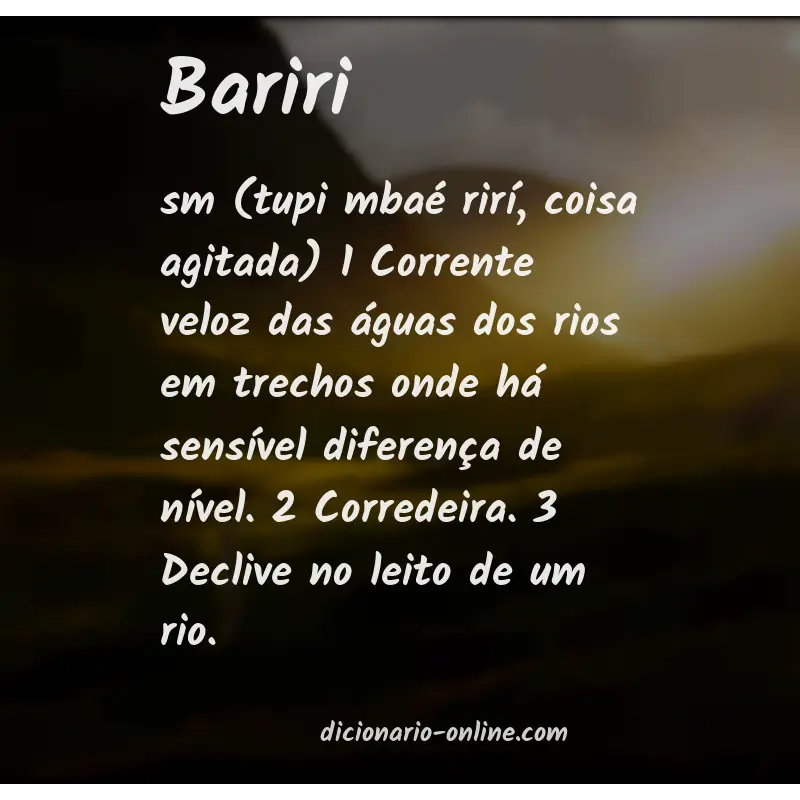 Significado de bariri