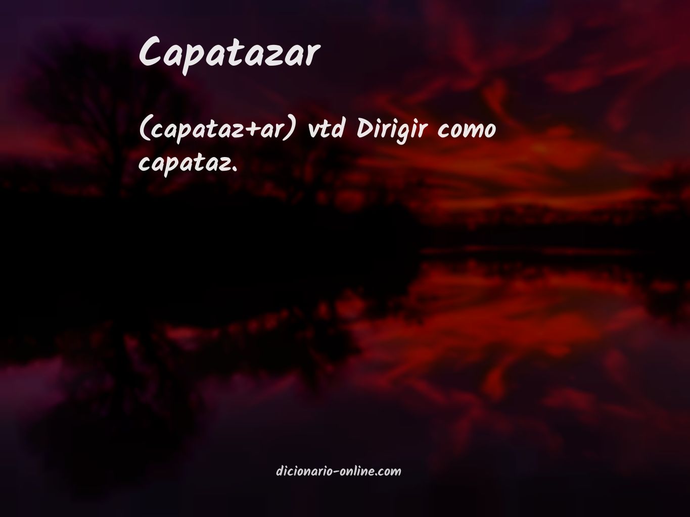 Significado de capatazar