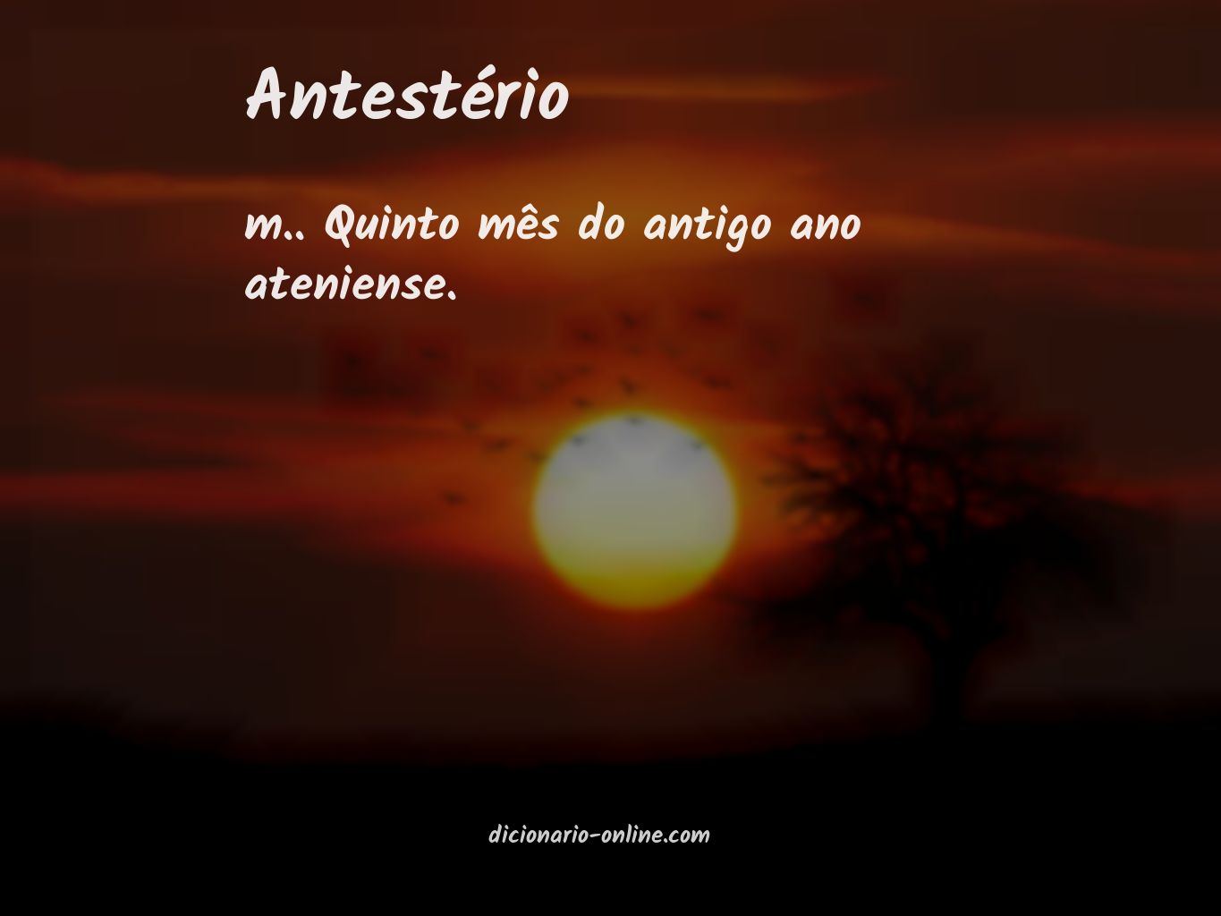 Significado de antestério