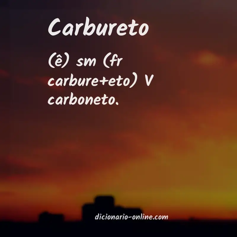 Significado de carbureto