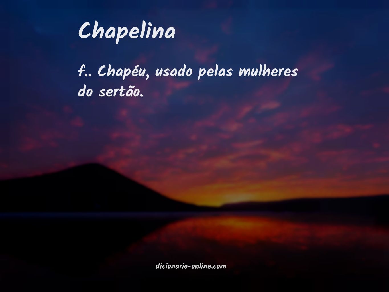 Significado de chapelina