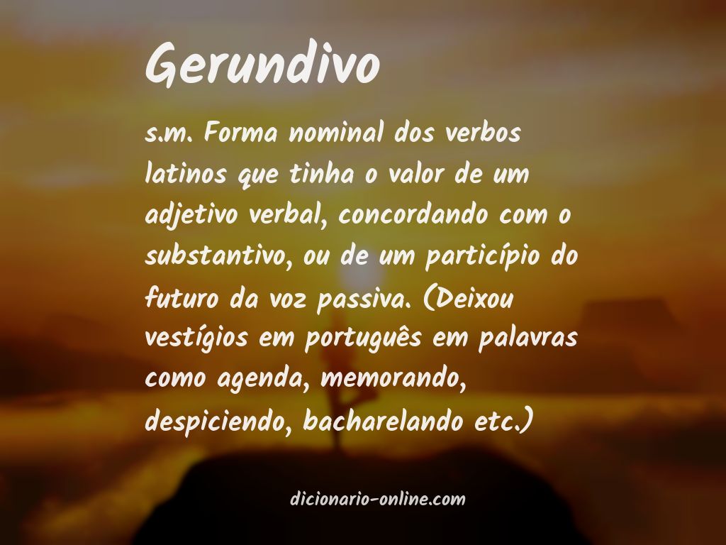 Significado de gerundivo