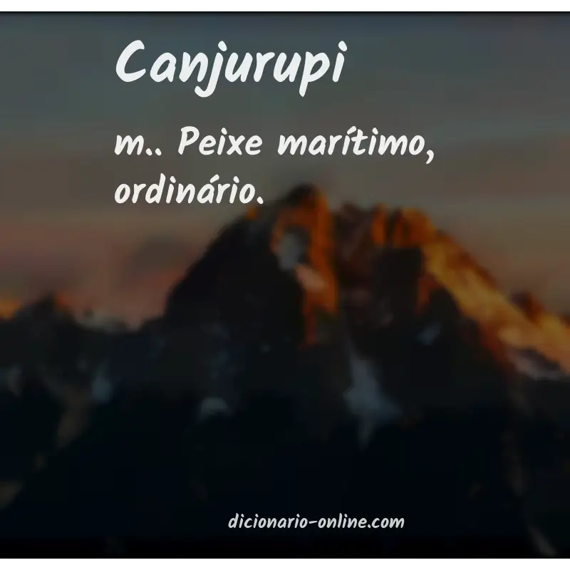 Significado de canjurupi