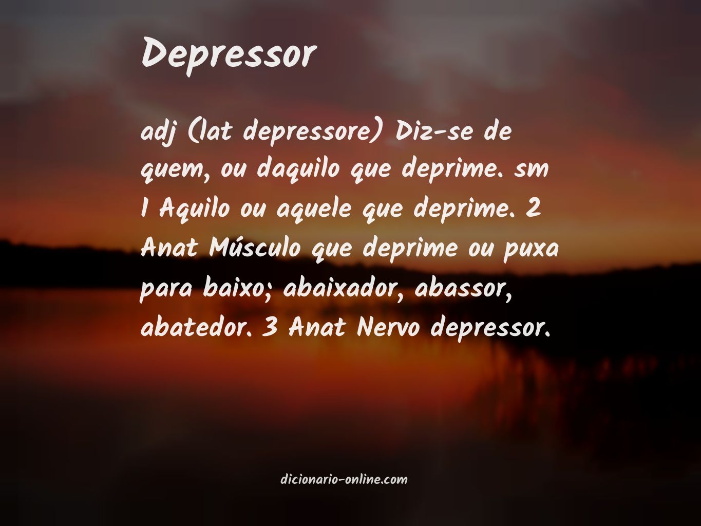 Significado de depressor