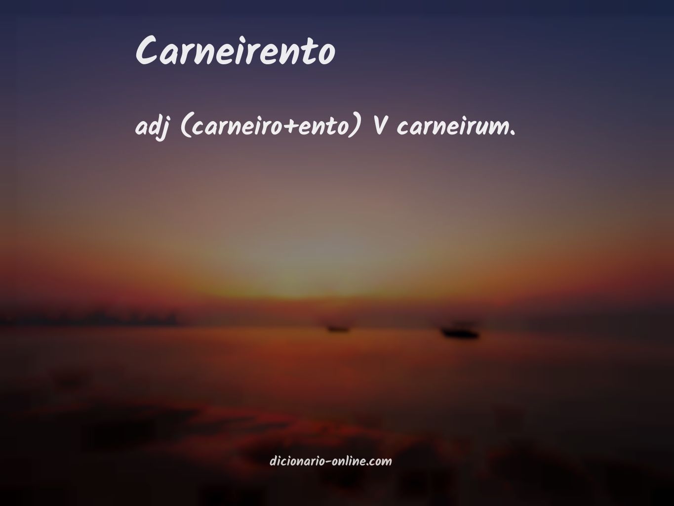 Significado de carneirento