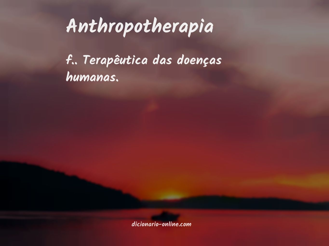 Significado de anthropotherapia
