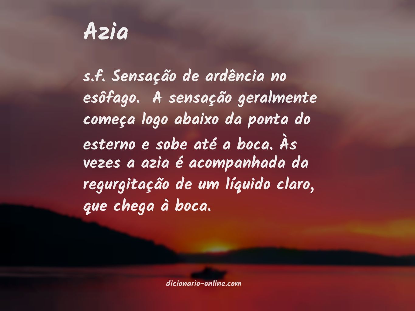 Significado de azia