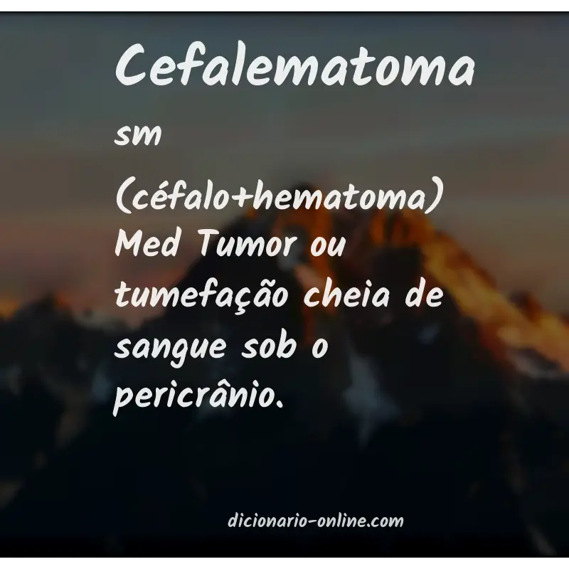 Significado de cefalematoma