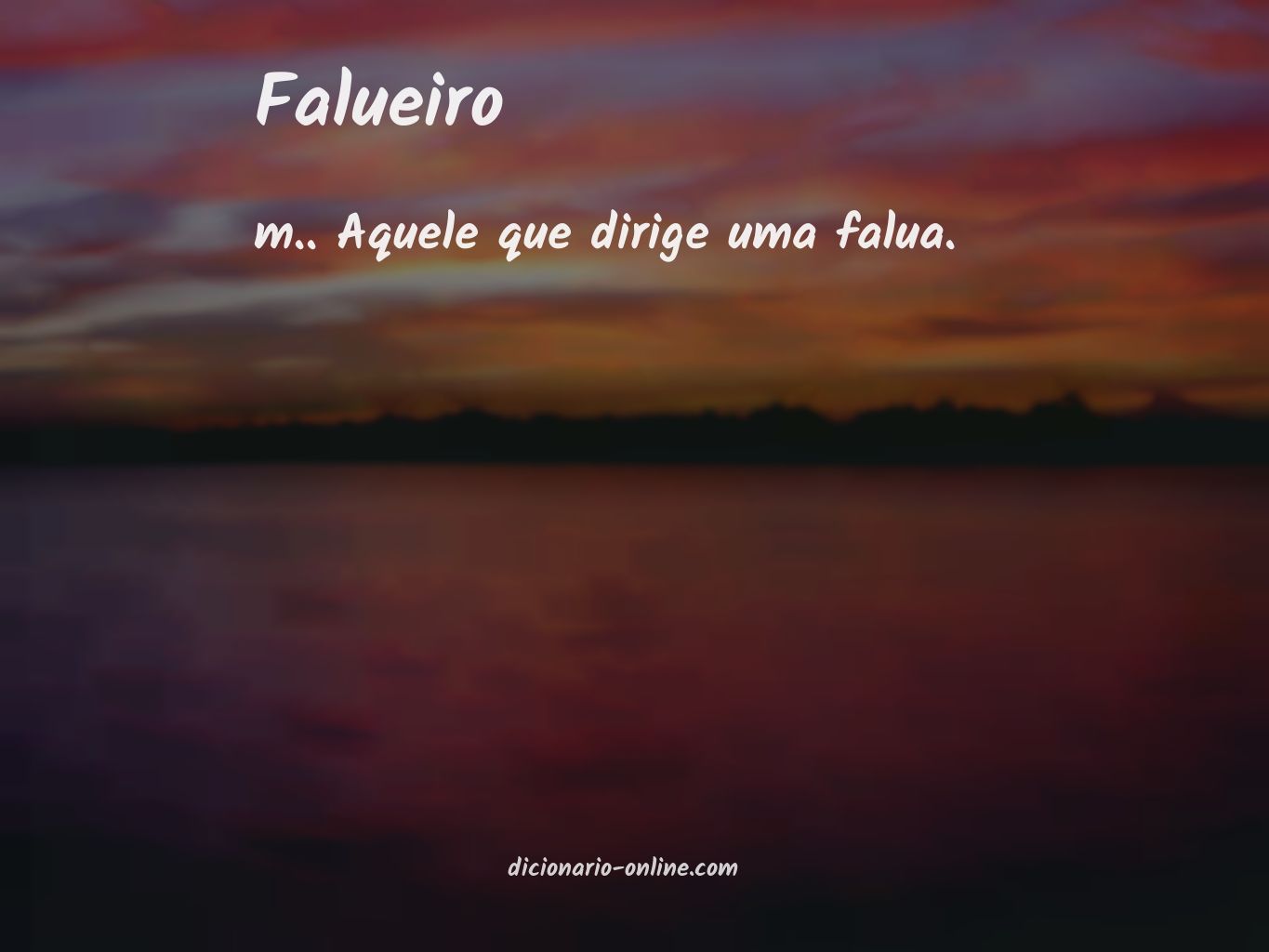 Significado de falueiro