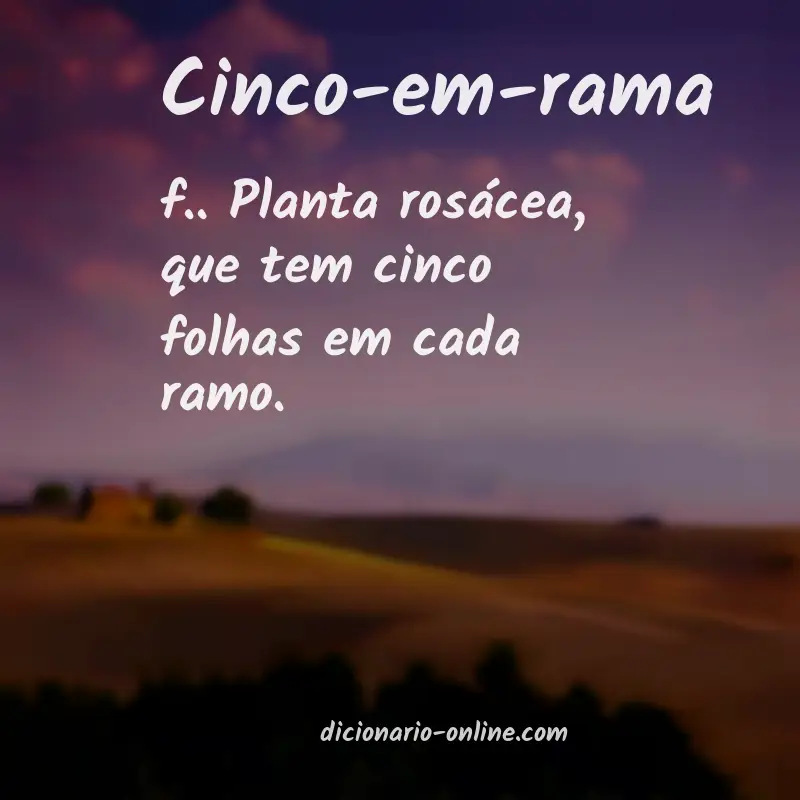 Significado de cinco-em-rama