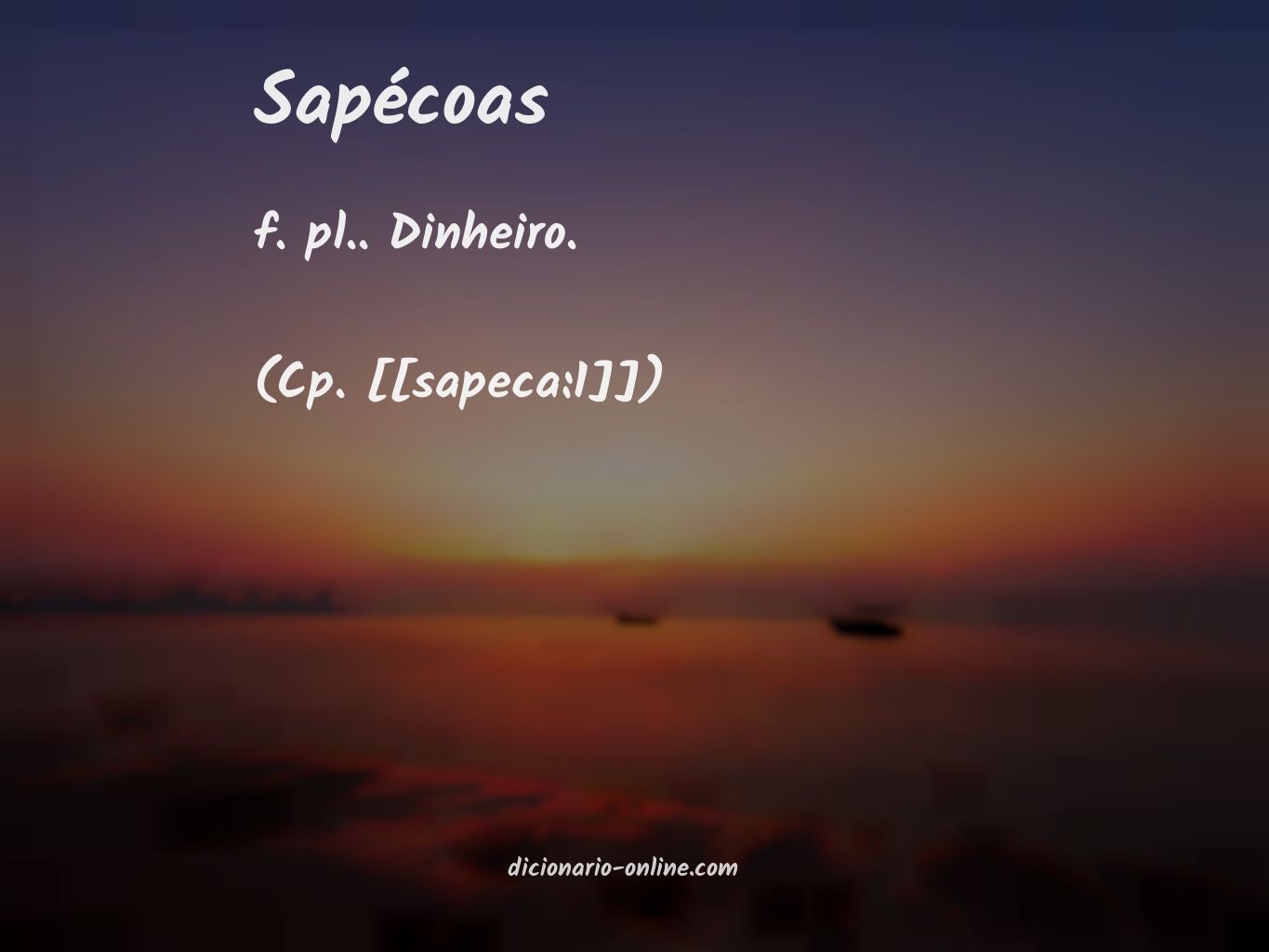 Significado de sapécoas