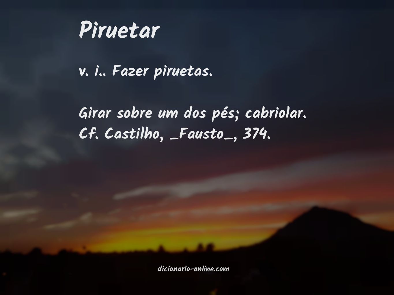 Significado de piruetar