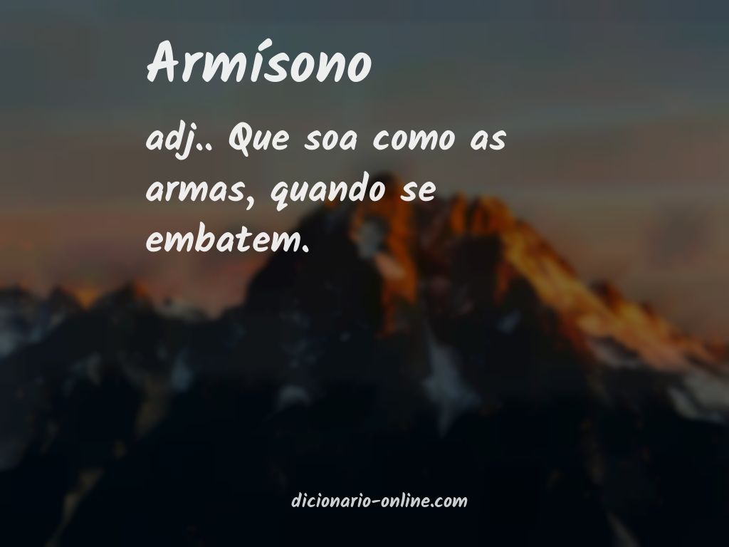 Significado de armísono