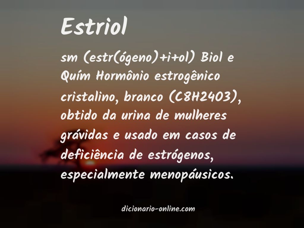 Significado de estriol