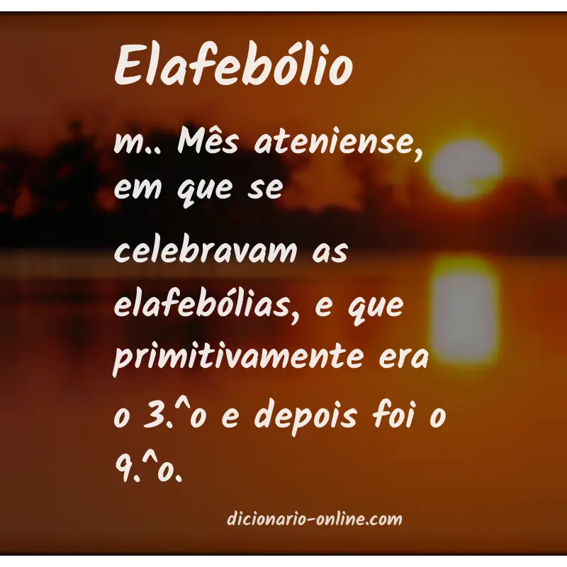 Significado de elafebólio