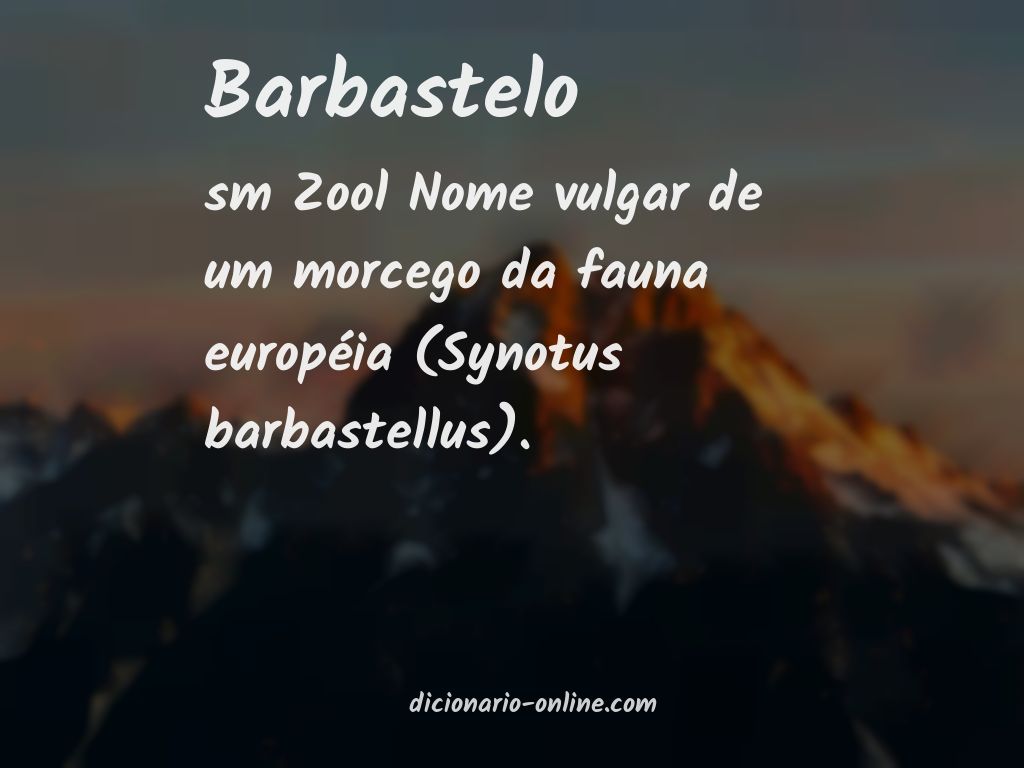 Significado de barbastelo