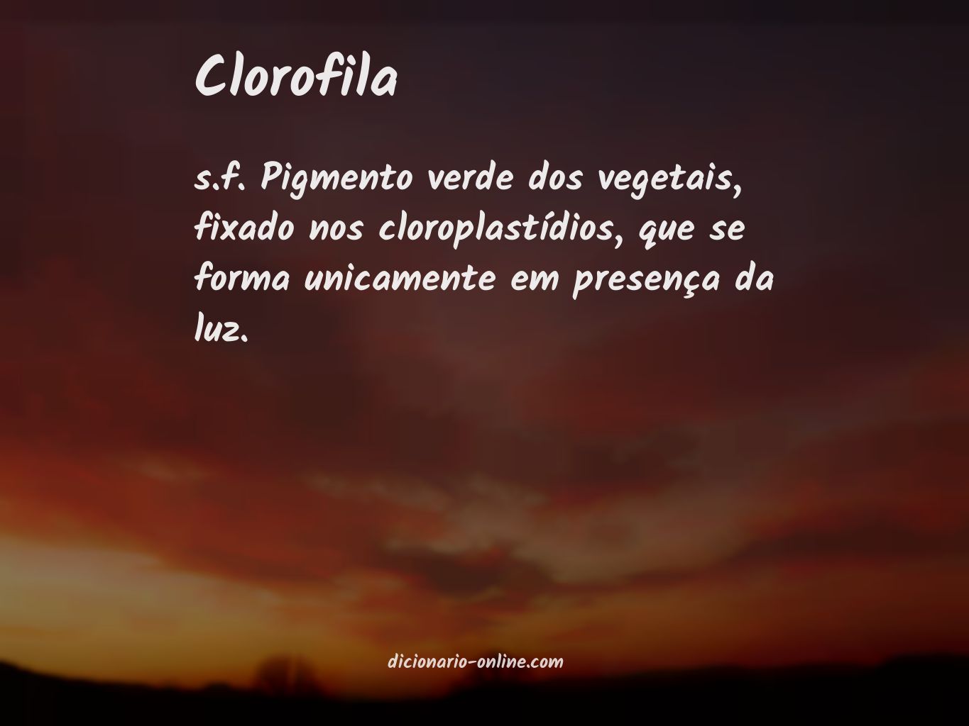 Significado de clorofila