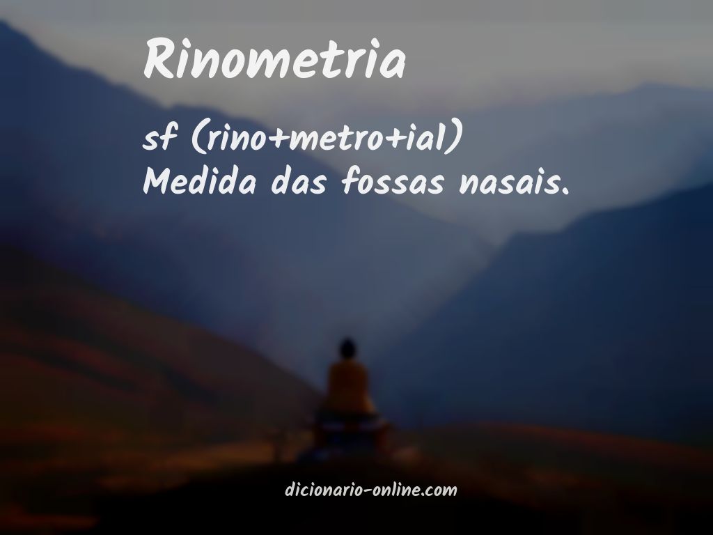 Significado de rinometria