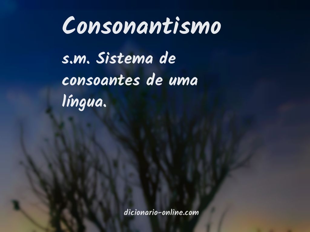 Significado de consonantismo