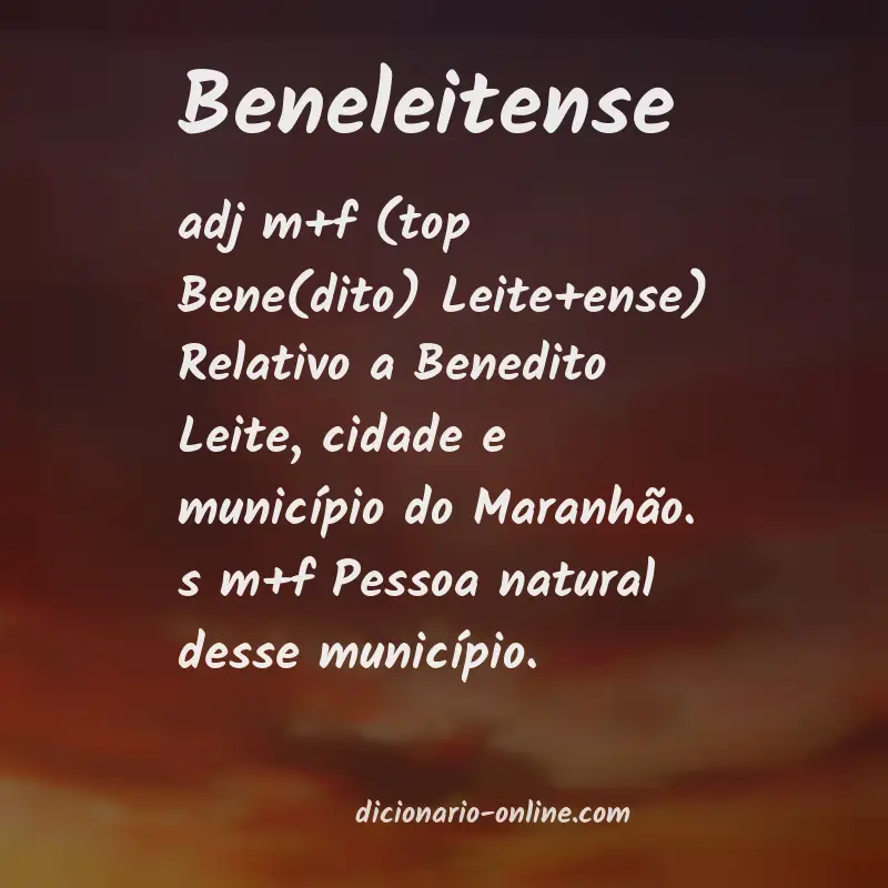 Significado de beneleitense