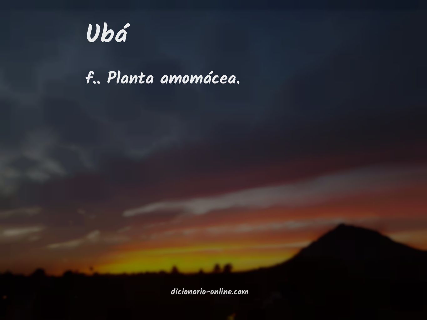 Significado de ubá