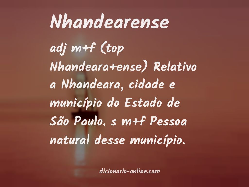 Significado de nhandearense